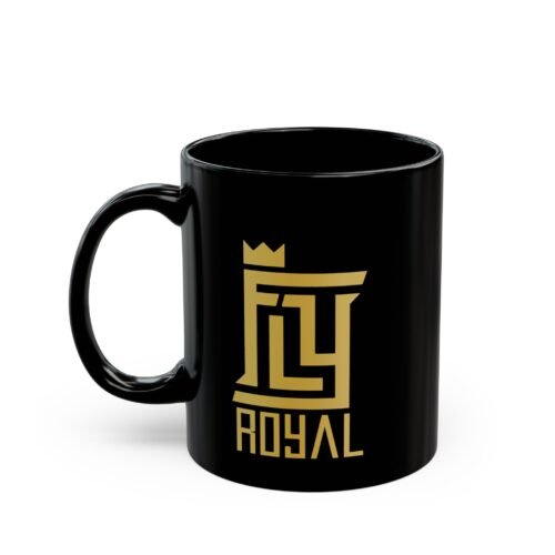 Fly Royal Black Mug (11oz, 15oz) - Gold Edition